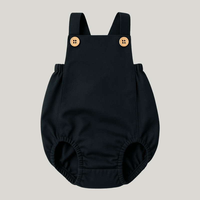 Romper Bebê Tradicional Linho Black