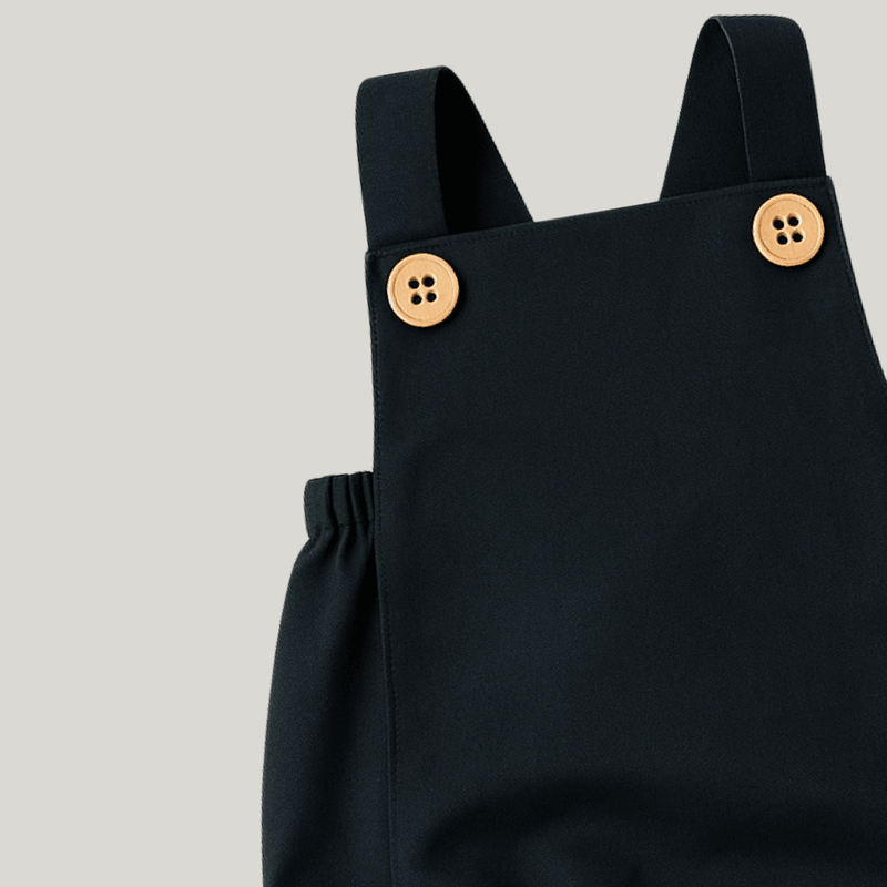Romper Bebê Tradicional Linho Black