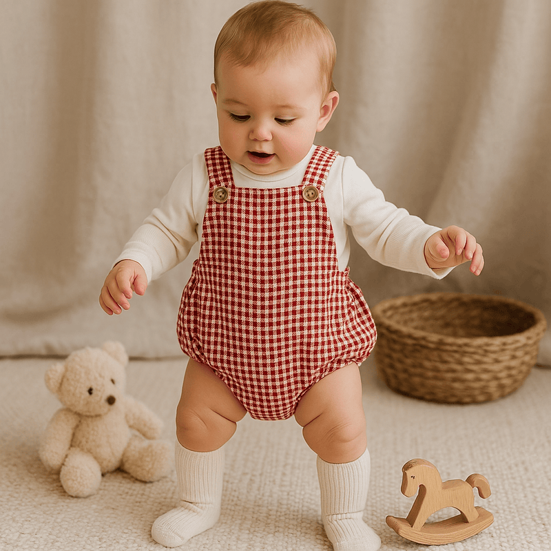 Romper Bebê Chess Red