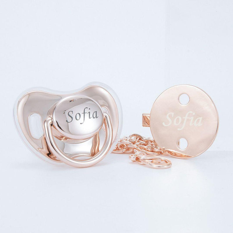 COMBO 2 Chupetas sem STRASS com Nome + Prendedores