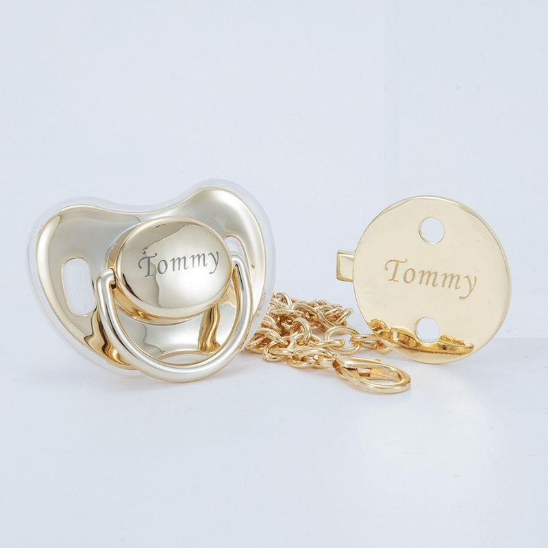 COMBO 2 Chupetas sem STRASS com Nome + Prendedores
