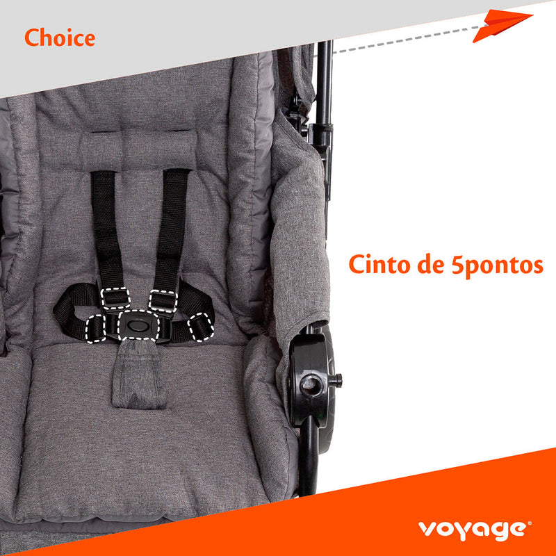 Carrinho De Bebê Choice Passeio Reversível e Retrátil