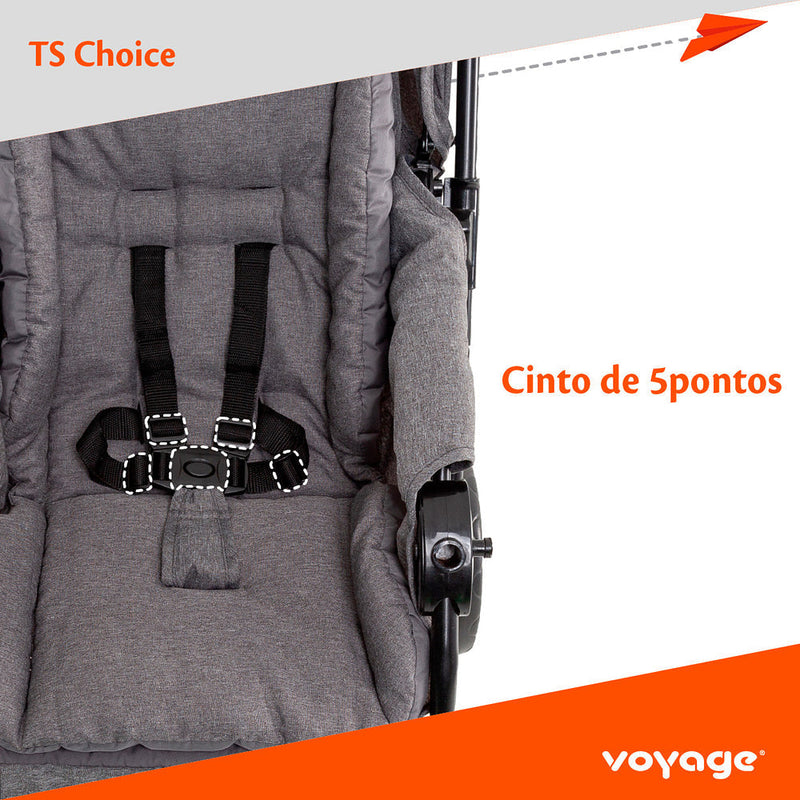 Travel System Choice Duo (Conjunto de Carrinho de Bebê Com Alça Reversível + Bebê Conforto)