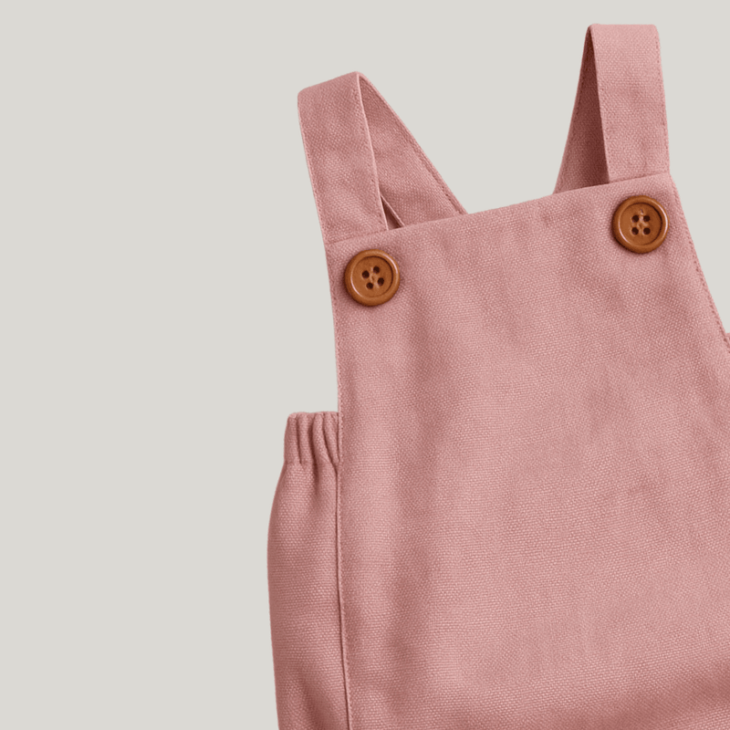 Romper Bebê Tradicional Linho Rosa