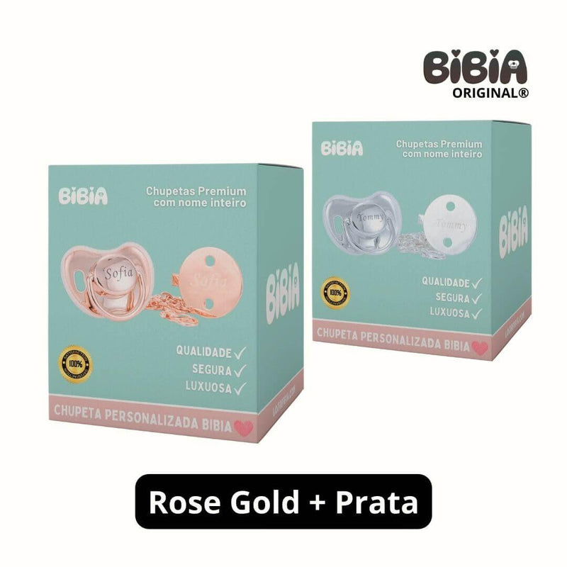 COMBO 2 Chupetas sem STRASS com Nome + Prendedores