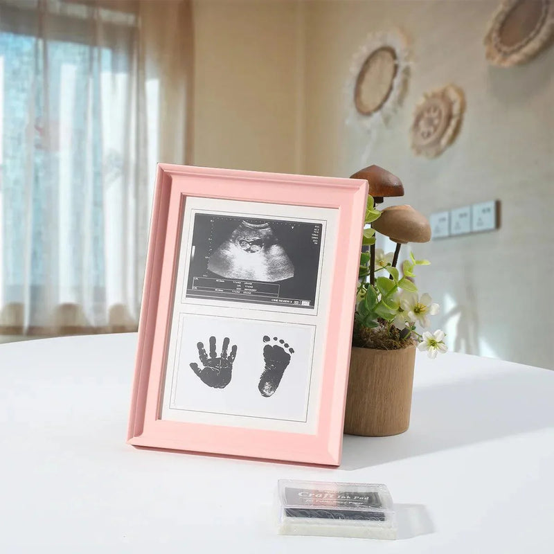 Porta Retrato Com Carimbo Para Pézinho Recém Nascido Liv