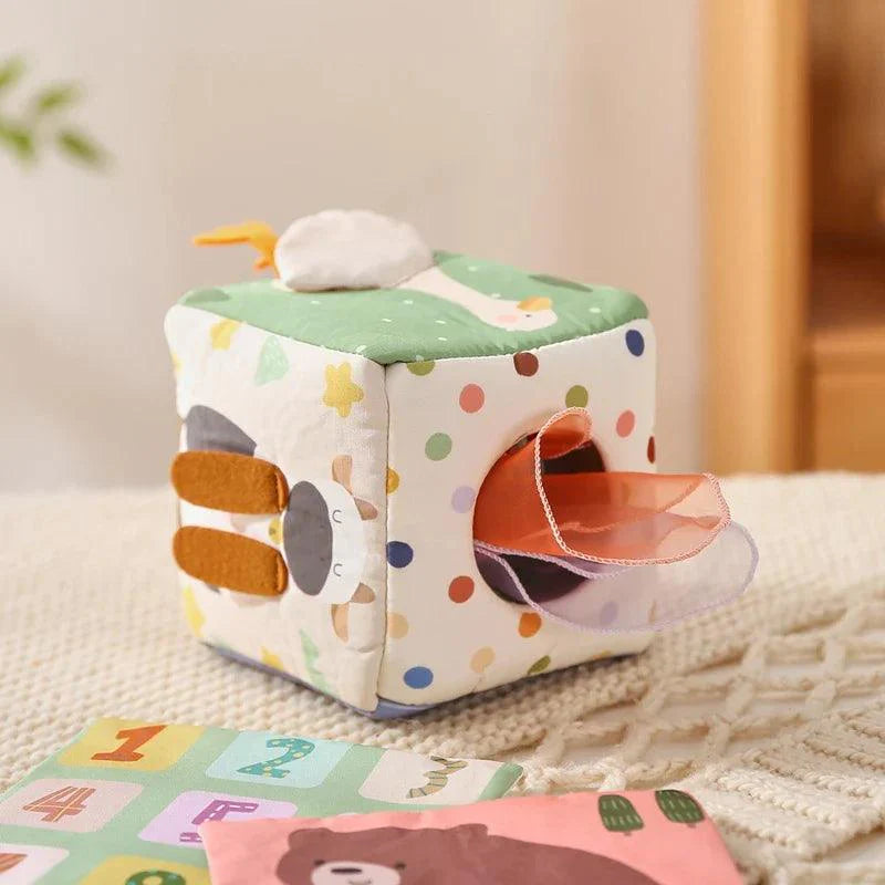 Brinquedo Montessori Caixa de Tecido Mágica