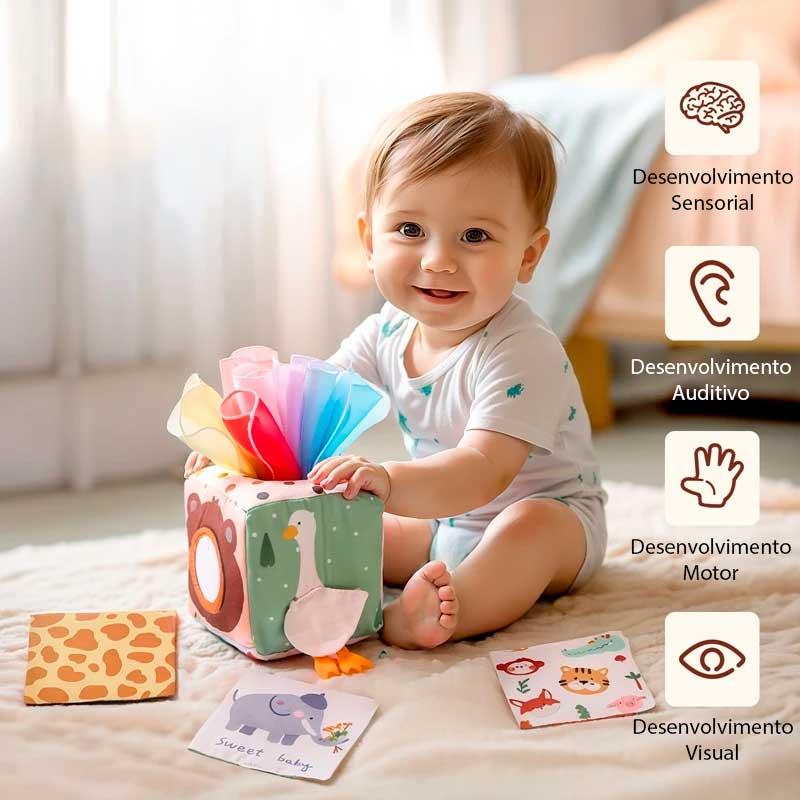 Brinquedo Montessori Caixa de Tecido Mágica