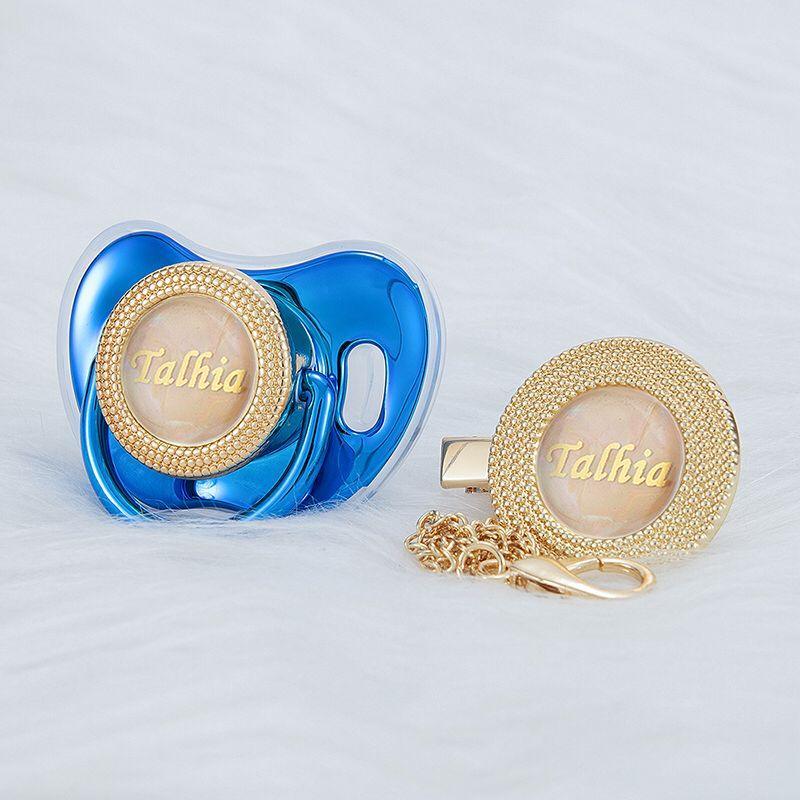 Chupeta sem STRASS com Nome + Prendedor BIBIA™