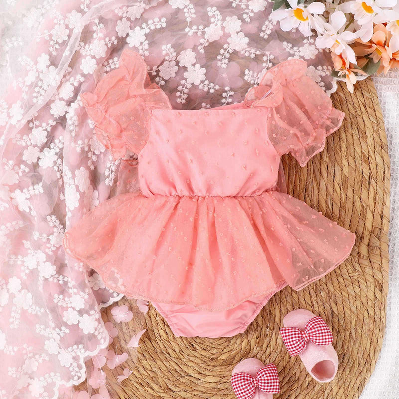 Body Infantil Poá Tule