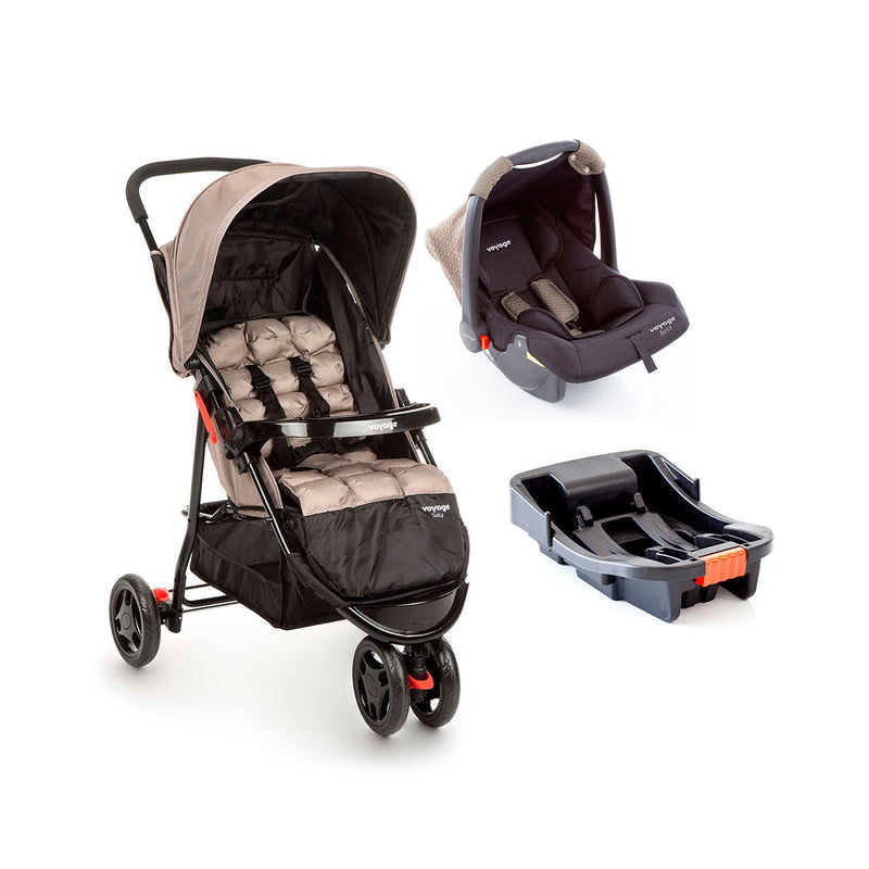 Travel System Delta Trio Pro ( Conjunto de Carrinho + Bebê Conforto + Base para Auto)