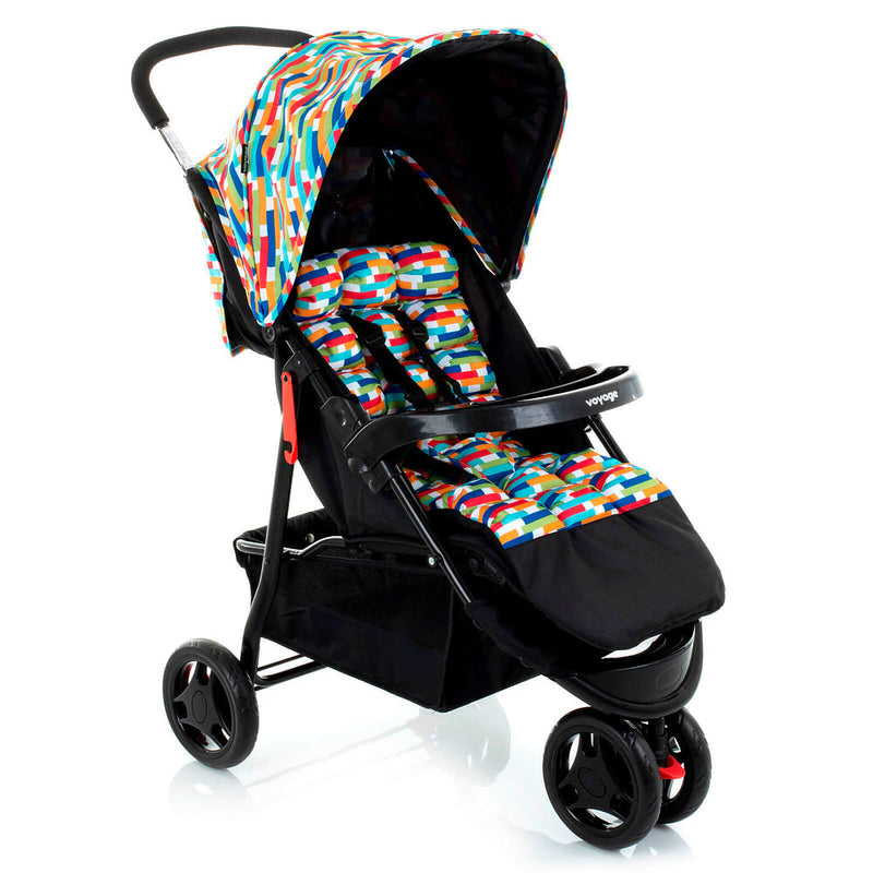 Travel System Delta Duo Pro (Conjunto de Carrinho 3 Rodas Reclinável + Bebê Conforto)