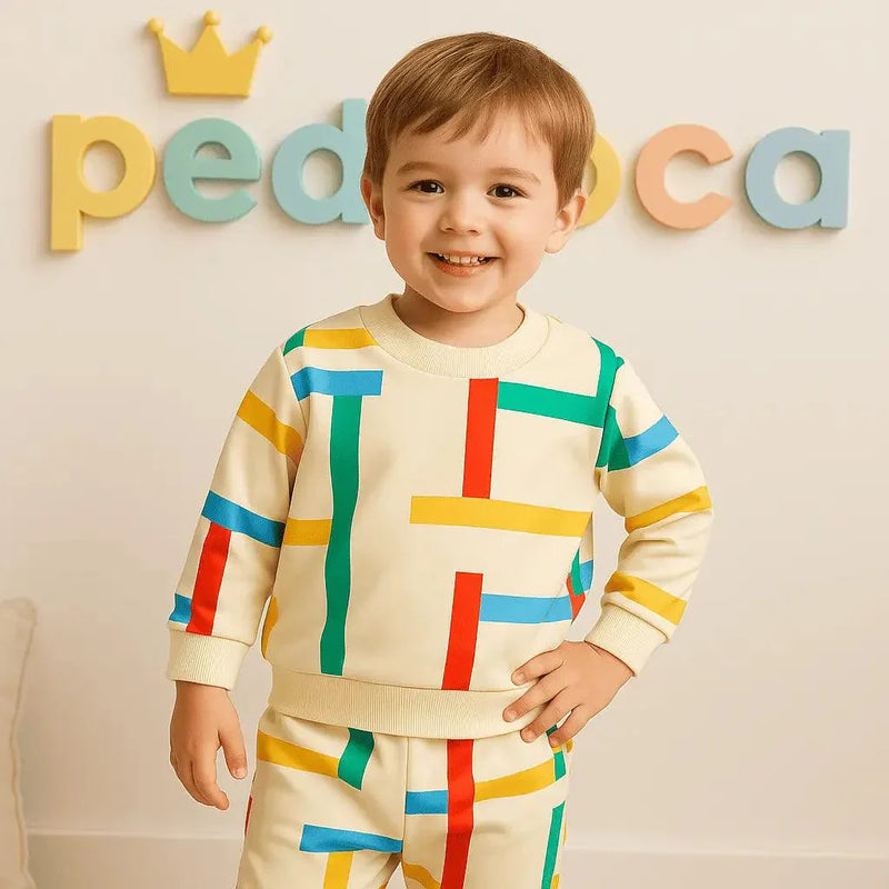 Conjunto Infantil Colorê Geométrico