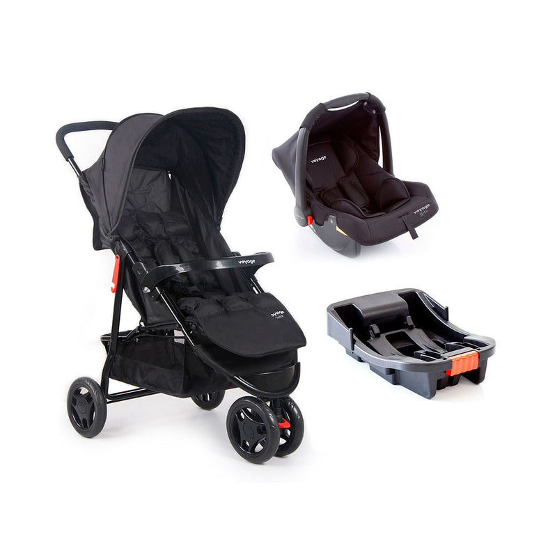 Travel System Delta Trio Pro ( Conjunto de Carrinho + Bebê Conforto + Base para Auto)