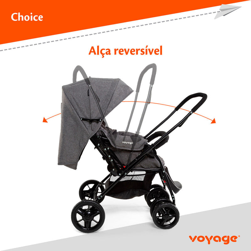 Carrinho De Bebê Choice Passeio Reversível e Retrátil